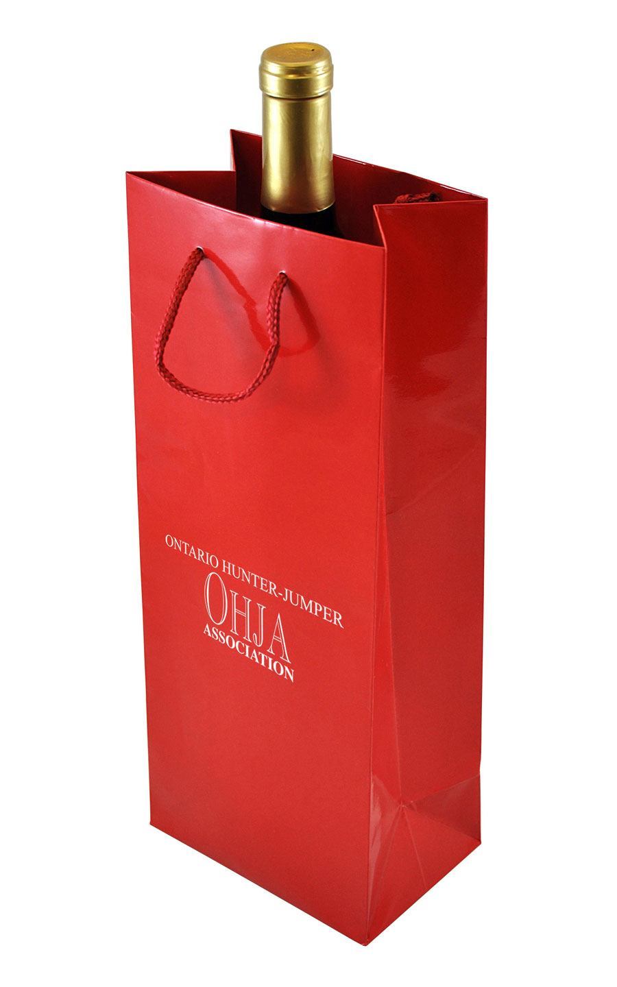 Euro Wine Tote - Gloss Laminated