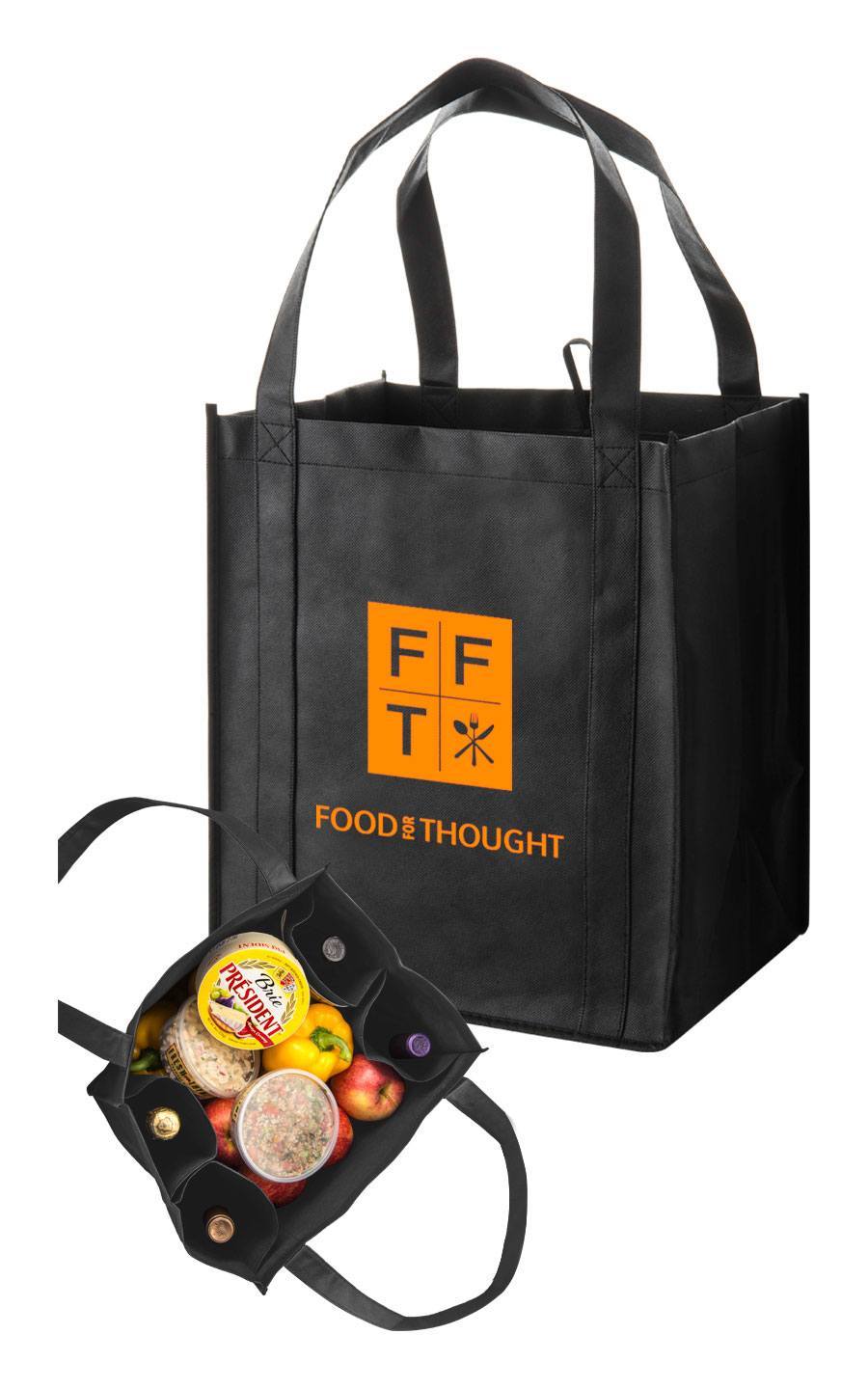 Market Tote with 4 Bottle Holders