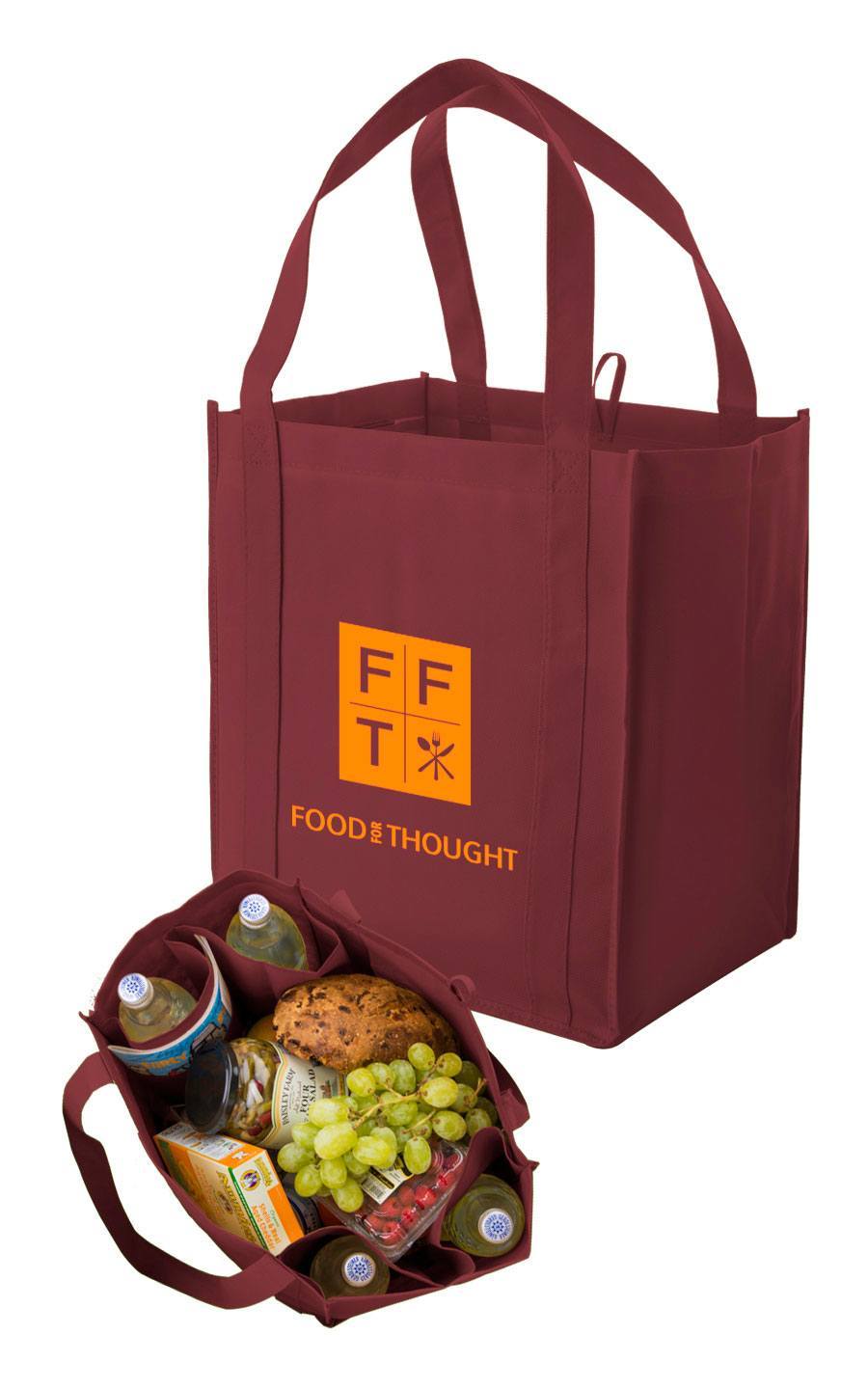 Market Tote with 4 Bottle Holders