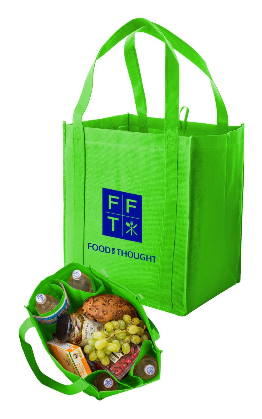 Market Tote with 4 Bottle Holders