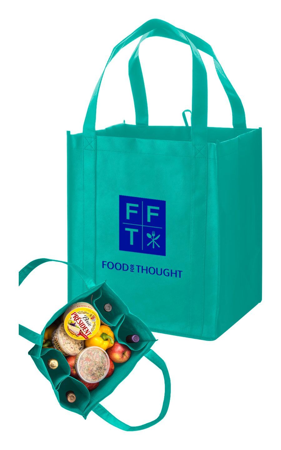 Market Tote with 4 Bottle Holders