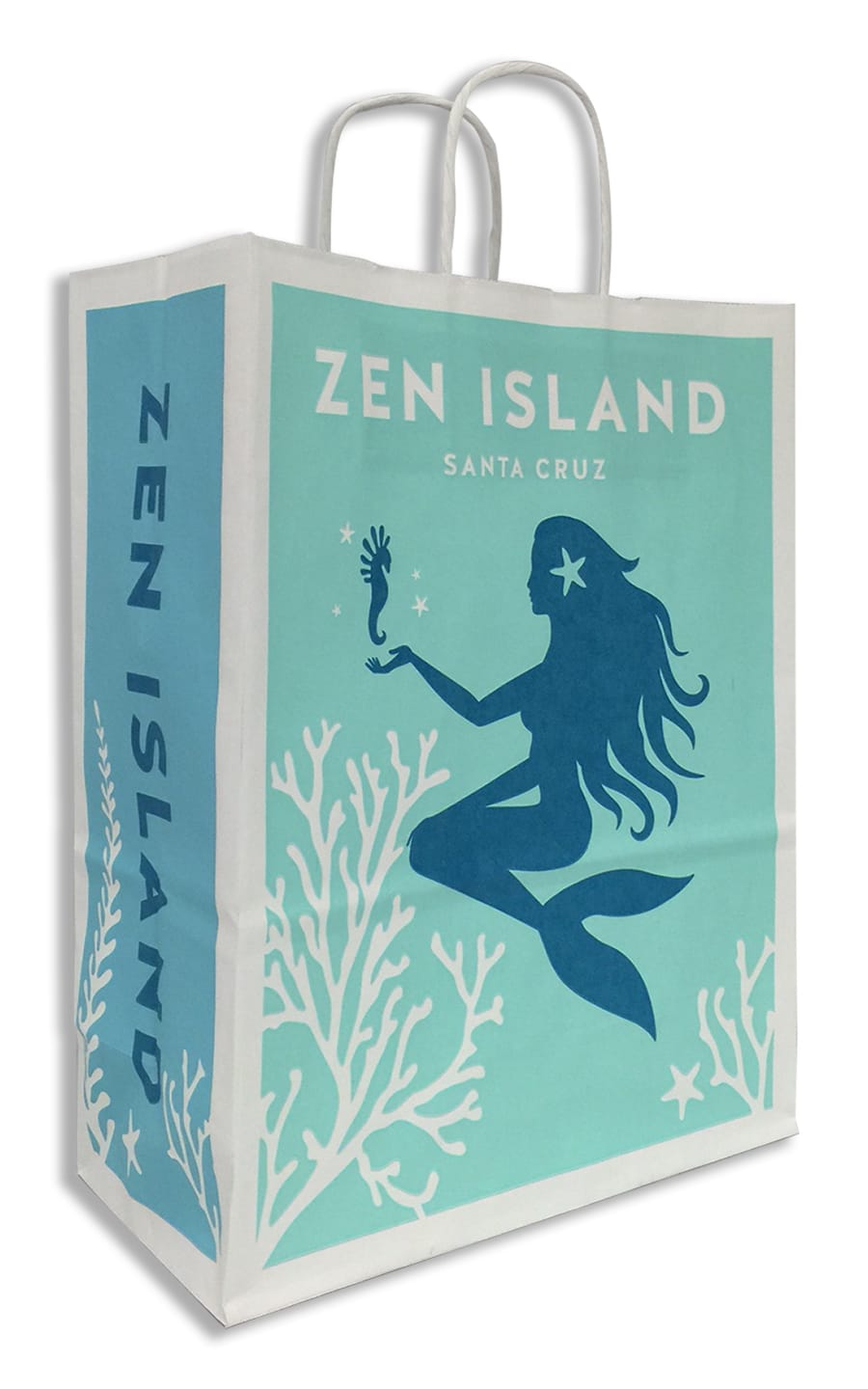 White Kraft Paper Shopping Bag