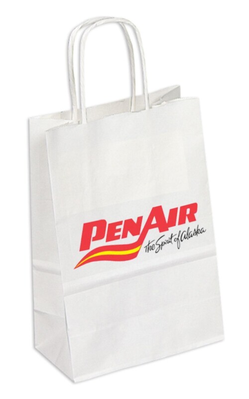 White Kraft Paper Shopping Bag